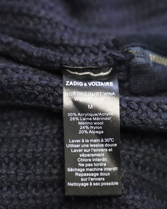 Zadig & Voltaire Rollkragenpullover aus marineblauem Acryl - Image 6