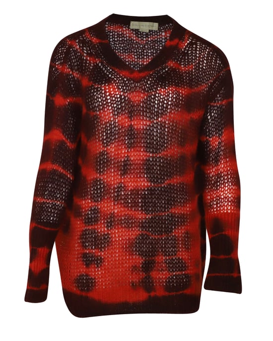 Stella McCartney Batik-Pullover aus roter Alpakawolle - Image 2