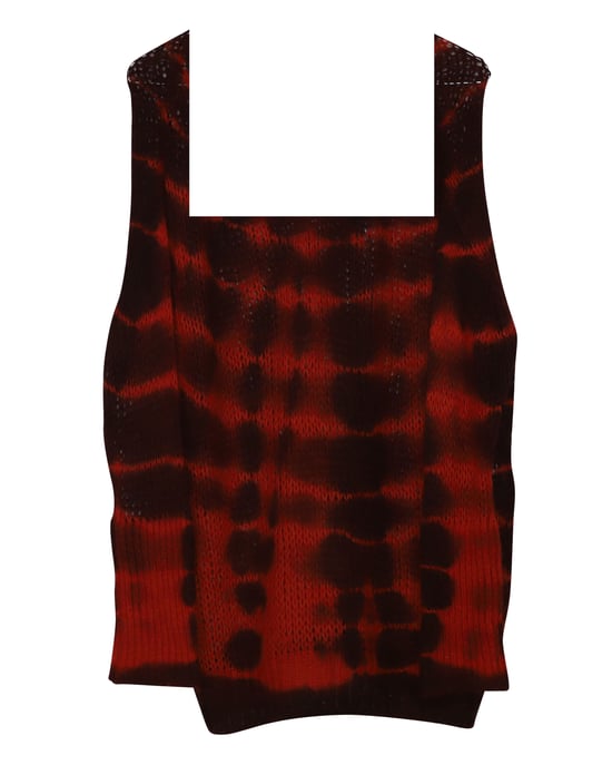 Stella McCartney Batik-Pullover aus roter Alpakawolle - Image 6