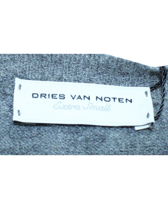 Graue und braune Strickjacke - Image 5