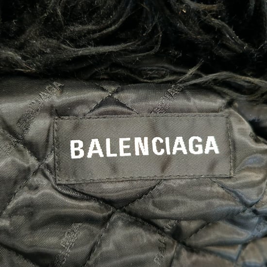 Balenciaga Pre-owned kurze gesteppte Jacke aus Kunstpelz - Schwarz - Image 4