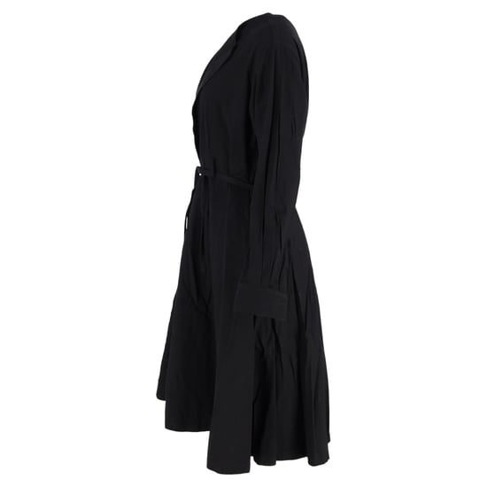 Yohji Yamamoto Wickelkleid Midi aus schwarzer Baumwolle - Image 2