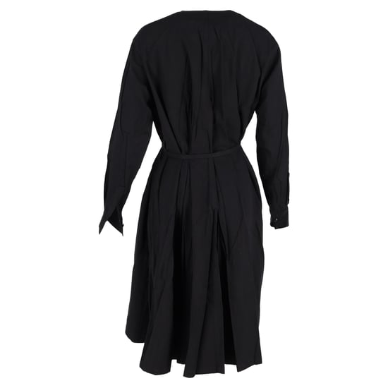 Yohji Yamamoto Wickelkleid Midi aus schwarzer Baumwolle - Image 3