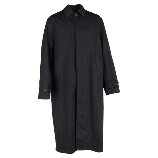 Balenciaga langer Mantel aus schwarzer Baumwolle - Image 1