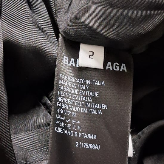 Balenciaga langer Mantel aus schwarzer Baumwolle - Image 5