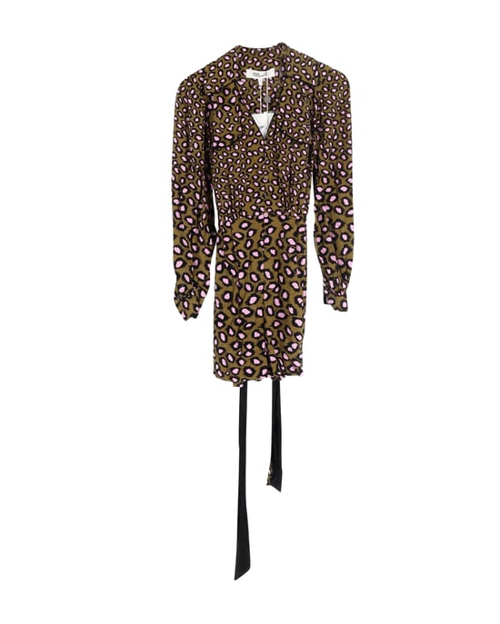 Diane von Furstenberg Ella Jumpsuit mit Wickeloptik und Leopardenmuster aus mehrfarbiger Viskose - Image 1