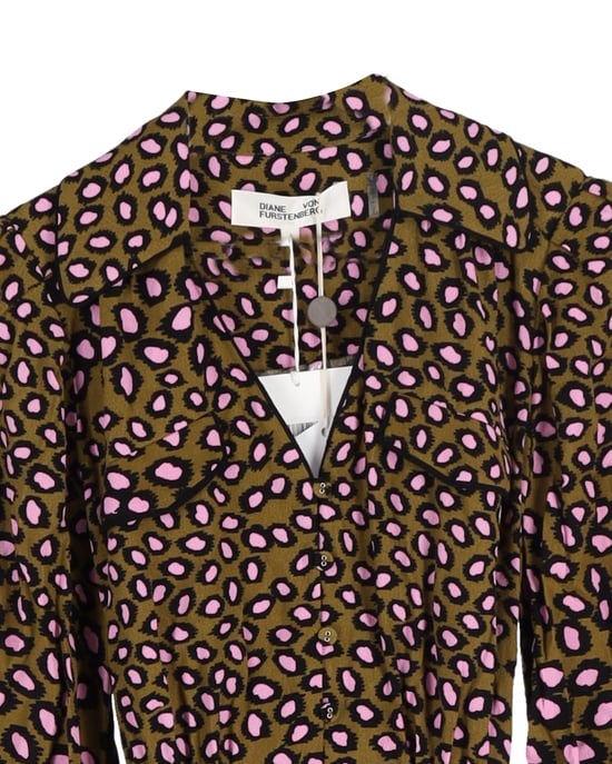 Diane von Furstenberg Ella Jumpsuit mit Wickeloptik und Leopardenmuster aus mehrfarbiger Viskose - Image 2