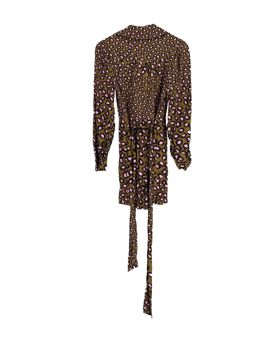 Diane von Furstenberg Ella Jumpsuit mit Wickeloptik und Leopardenmuster aus mehrfarbiger Viskose - Image 3