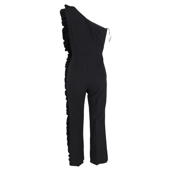 MSGM One-Shoulder-Jumpsuit mit Rüschenbesatz aus schwarzem Polyester - Image 3