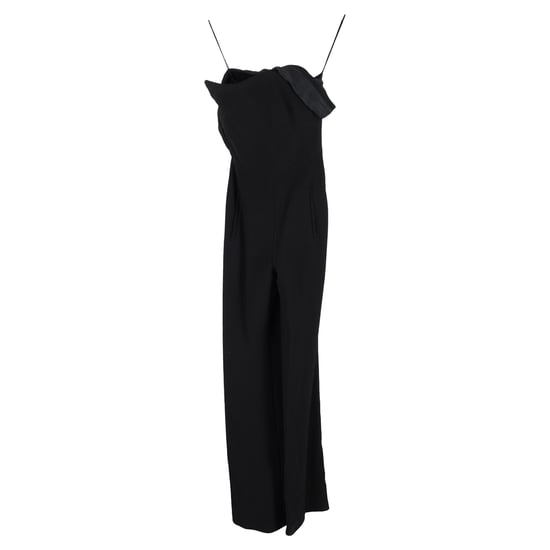Roland Mouret Jumpsuit mit weitem Bein aus schwarzer Viskose - Image 1