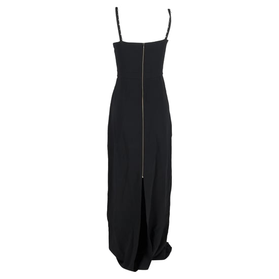 Roland Mouret Maxikleid mit Rüschen und verzierten Trägern aus schwarzer Viskose - Image 3
