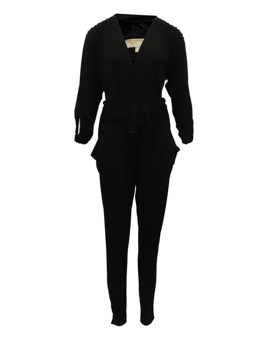 Michael Kors Jumpsuit aus Stretch-Jersey mit Nieten in Schwarz (Polyester) - Image 1