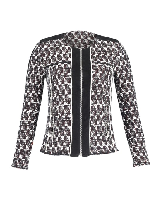 Iro Kamber Tweedjacke aus schwarzer und weißer Baumwolle - Image 3
