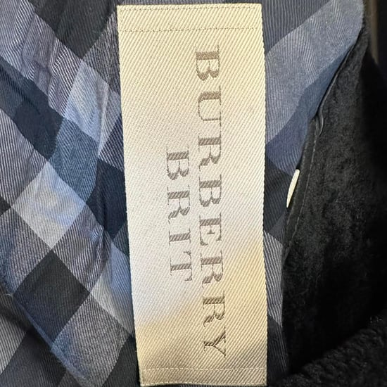 Burberry Brit Chedleigh zweireihige Shearling-Jacke aus schwarzem Leder - Image 5