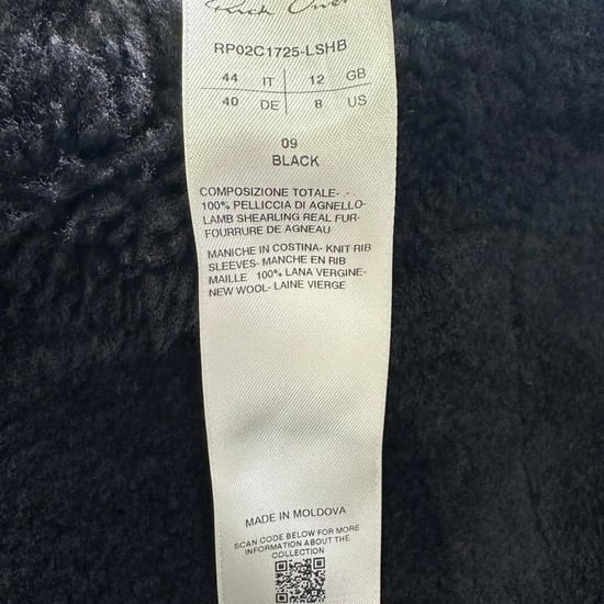 Rick Owens Naska Asymmetrische Shearling-Jacke aus schwarzem Lammleder - Image 5