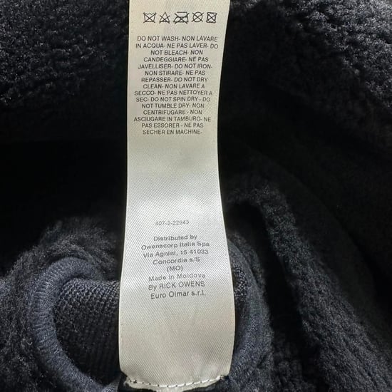 Rick Owens Naska Asymmetrische Shearling-Jacke aus schwarzem Lammleder - Image 6