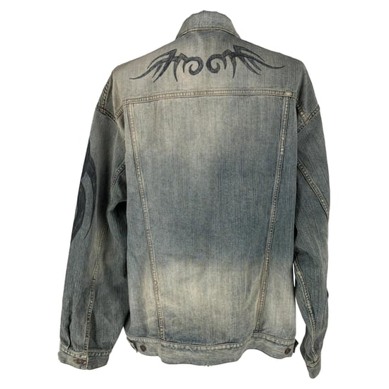 Balenciaga Y2K Oversize-Jacke aus hellblauem Denim - Image 4
