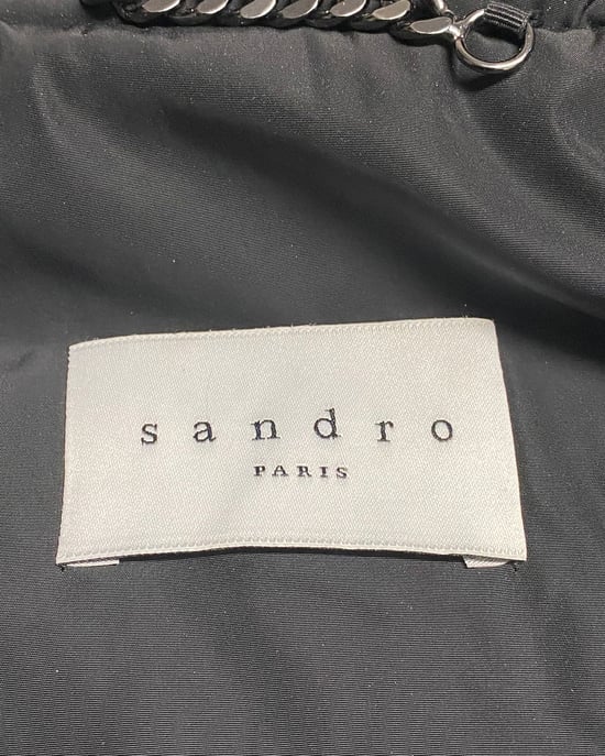 Sandro Paris Parka mit Pelzbesatz und Kapuze aus grüner Baumwolle - Image 5