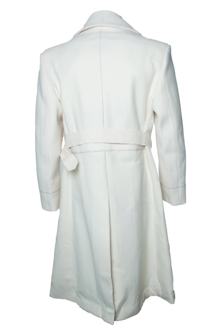Maison Martin Margiela, cremefarbener Meltonmantel - Image 3