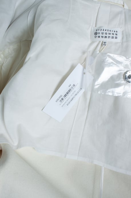 Maison Martin Margiela, cremefarbener Meltonmantel - Image 6
