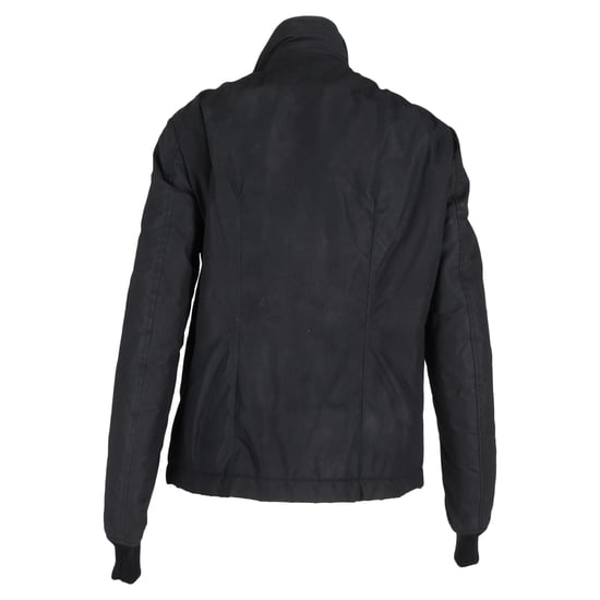Rick Owens Parkajacke mit Reißverschluss aus schwarzer Baumwolle - Image 3