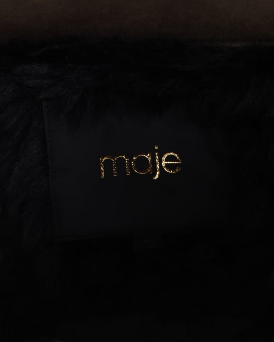 Maje Parka mit Kunstpelzmantel in Olivgrün (Polyester) - Image 4
