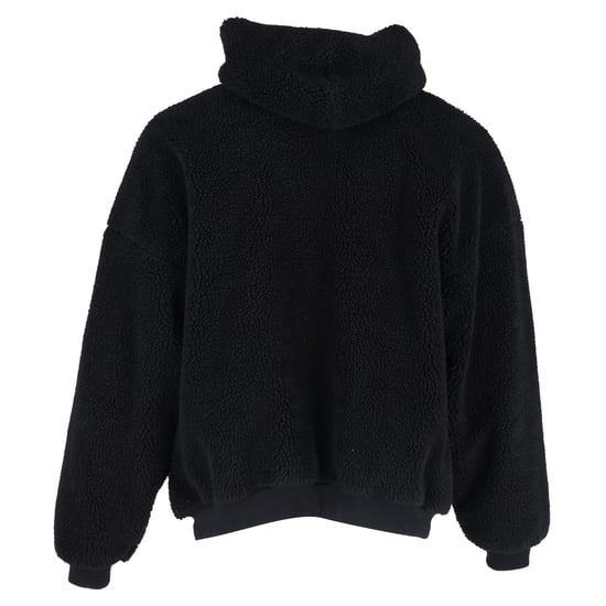 Balenciaga Oversized Fleece-Hoodie mit Reißverschluss in Schwarz (Polyester) - Image 3