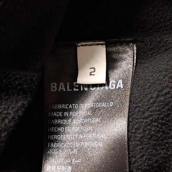 Balenciaga Oversized Fleece-Hoodie mit Reißverschluss in Schwarz (Polyester) - Image 4