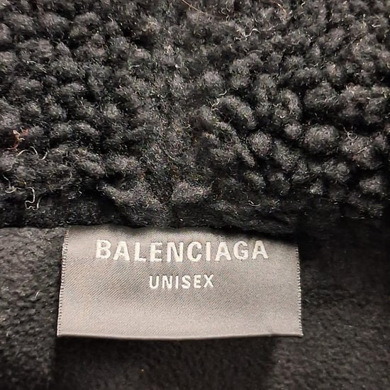 Balenciaga Oversized Fleece-Hoodie mit Reißverschluss in Schwarz (Polyester) - Image 5