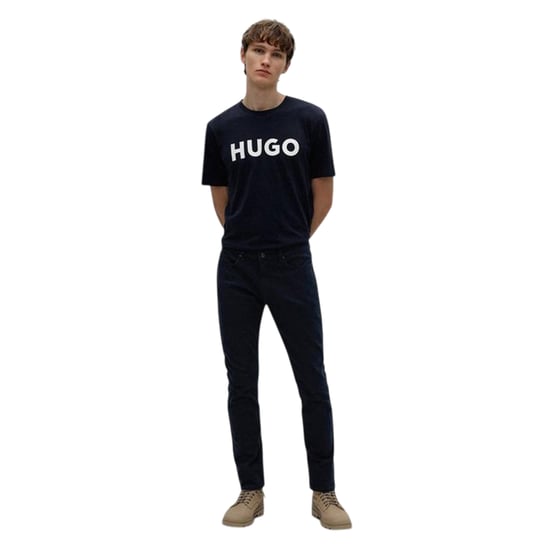 Hugo - "Dulivio" T-Shirt für Herren (Schwarze Iris-Marine/Weiß) - Image 3
