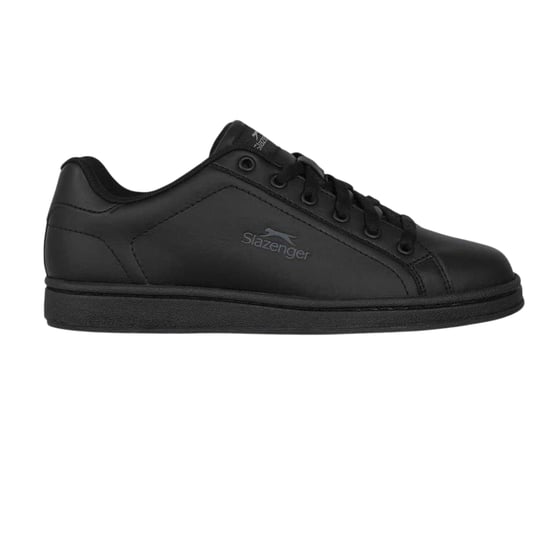 Slazenger - "Ash" Sneaker für Kinder, Leder, Flach (Schwarz/Holzkohle) - Image 1