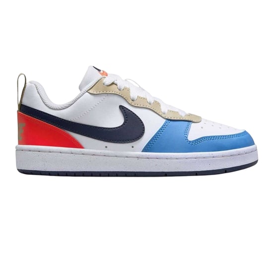 Nike - "Borough Low Recraft" Sneaker für Kinder, Leder, Flach (Weiß/Blau/Rot) - Image 1