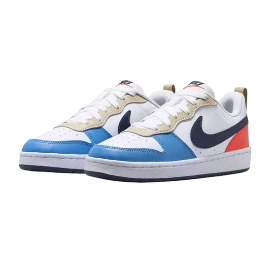 Nike - "Borough Low Recraft" Sneaker für Kinder, Leder, Flach (Weiß/Blau/Rot) - Image 5