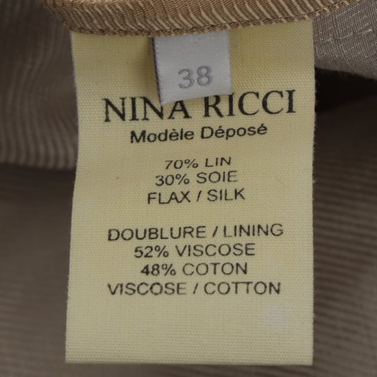 Nina Ricci Gürtelmantel aus beigefarbenem Leinen - Image 5