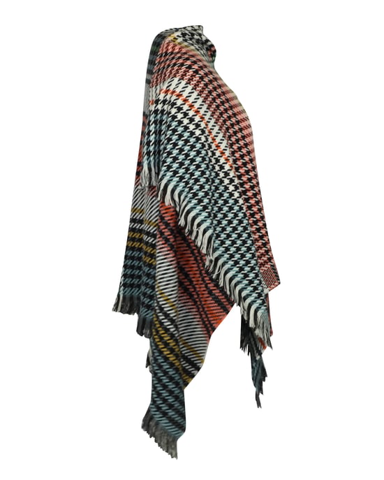 Maje karierter Poncho-Schal aus mehrfarbigem Acryl - Image 2