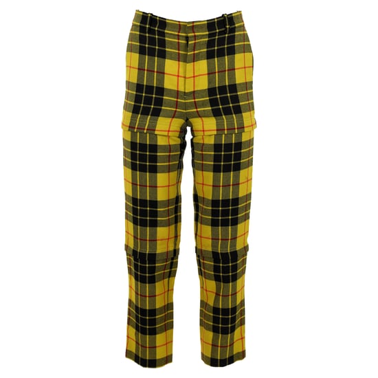 Balenciaga Tartan-Wollhose mit geradem Bein in Gelb - Image 1