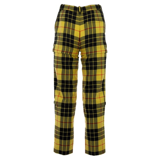 Balenciaga Tartan-Wollhose mit geradem Bein in Gelb - Image 3