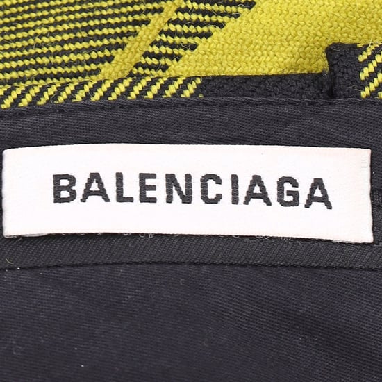 Balenciaga Tartan-Wollhose mit geradem Bein in Gelb - Image 4