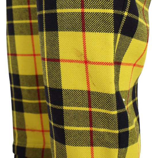 Balenciaga Tartan-Wollhose mit geradem Bein in Gelb - Image 6