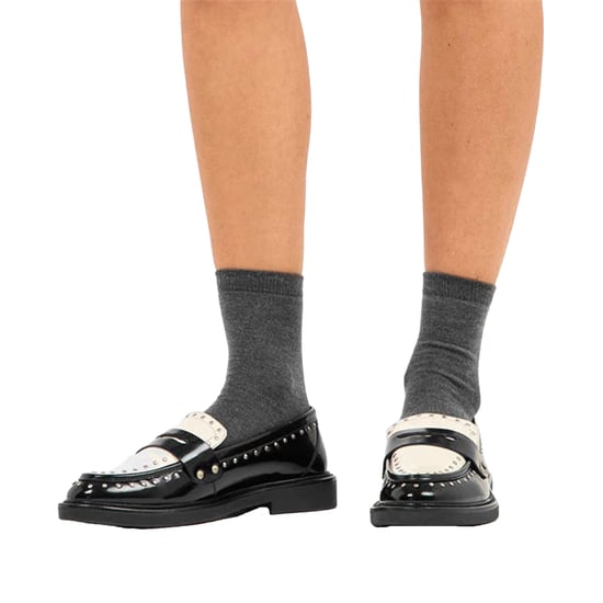 Steve Madden - Mit Stollen Penny-Schlupfschuhe für Damen, Blockabsatz ("Coco"/Schwarz) - Image 1