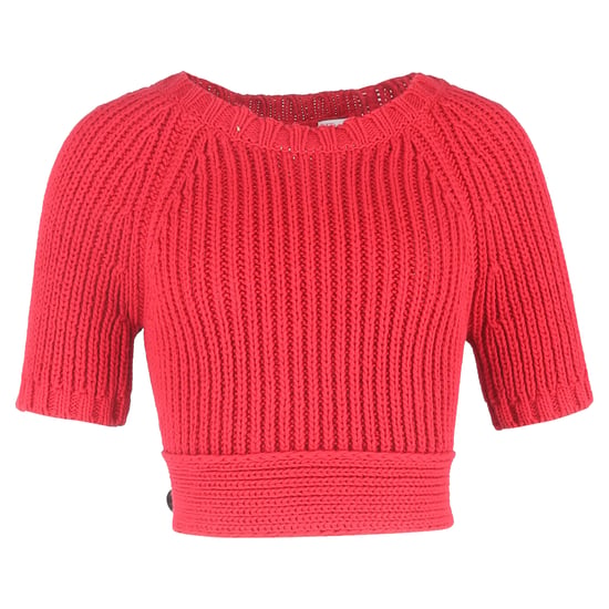 Rotes, gestricktes Crop-Top von Valentino mit offenem Rücken aus roter Baumwolle - Image 1