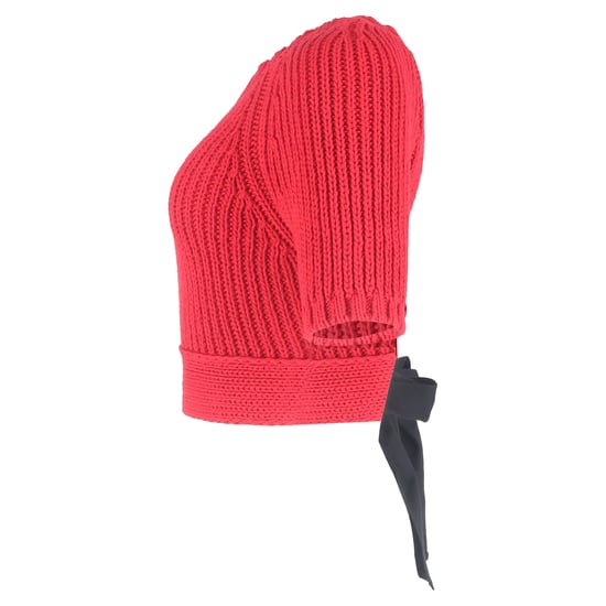 Rotes, gestricktes Crop-Top von Valentino mit offenem Rücken aus roter Baumwolle - Image 2
