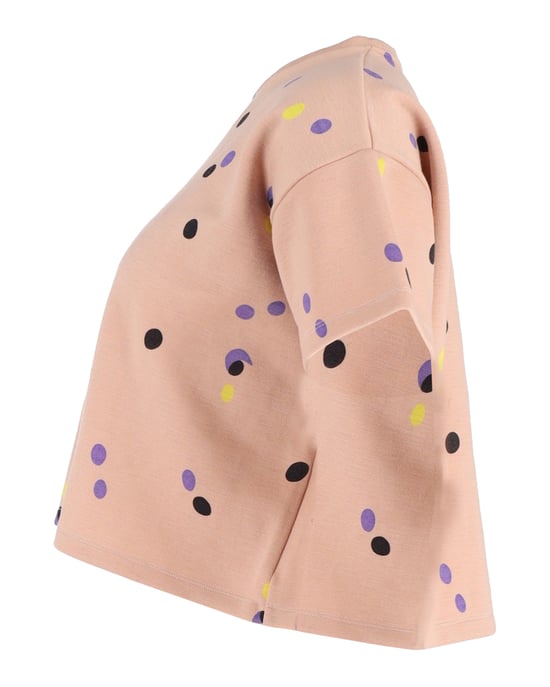 Marni Crop-T-Shirt mit Polka-Dots aus pfirsichfarbener Baumwolle - Image 2