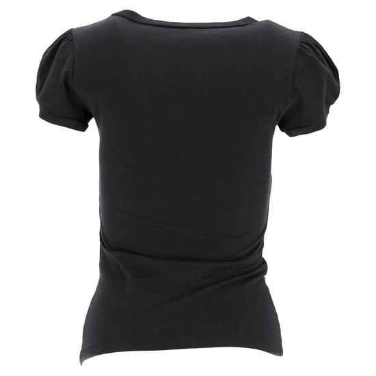 Moschino T-Shirt mit Grafikprint und Puffärmeln aus schwarzer Baumwolle - Image 3