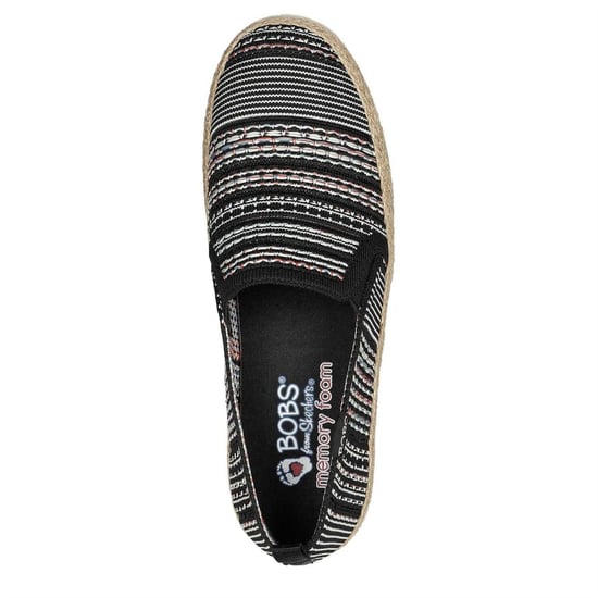 Skechers - "Twin Gore" Espadrillen für Damen, gewebter Stoff, Zum Anschlüpfen (Schwarz) - Image 3