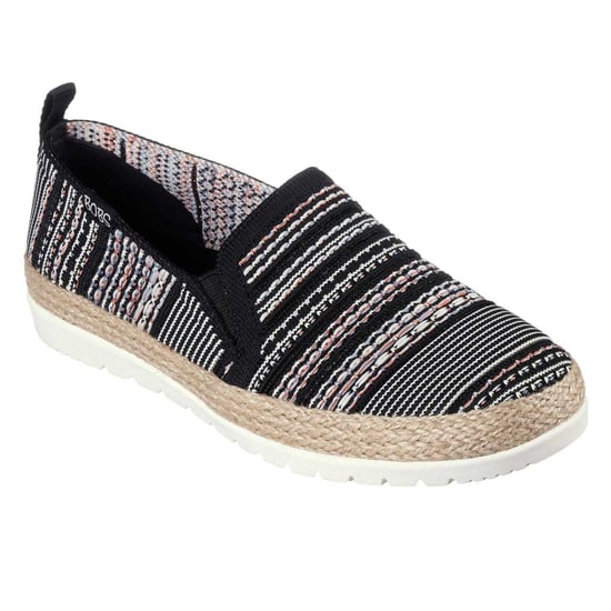 Skechers - "Twin Gore" Espadrillen für Damen, gewebter Stoff, Zum Anschlüpfen (Schwarz) - Image 4