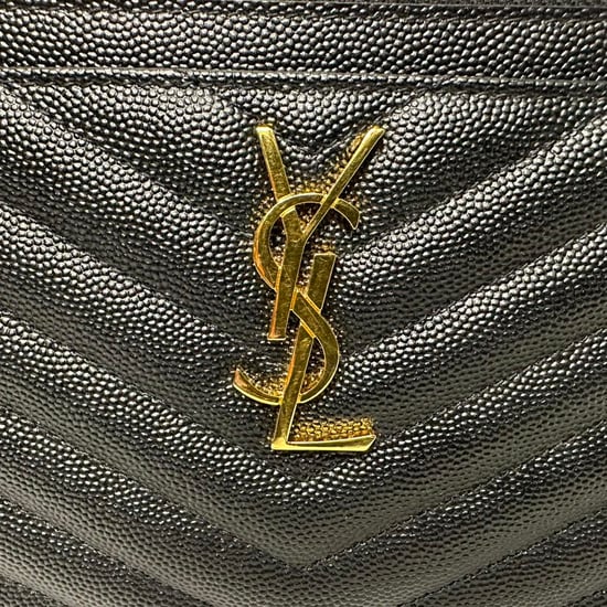 Saint Laurent Cassandre Matelassé Reißverschlusstasche aus schwarzem Kalbsleder - Image 4