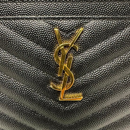 Saint Laurent Cassandre Matelassé Reißverschlusstasche aus schwarzem Kalbsleder - Image 6