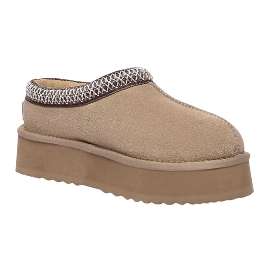 EverAu - "Wonga" Hausschuhe für Damen, Kuh Wildleder, Plattform-Absatz (Sand) - Image 1