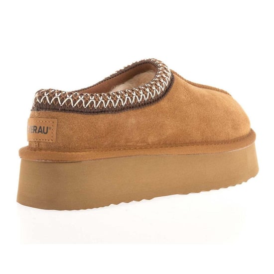EverAu - "Wonga" Hausschuhe für Damen, Kuh Wildleder, Plattform-Absatz (Kastanie) - Image 2